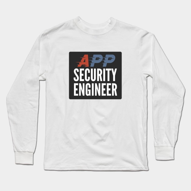 Application Security Engineer Development Security Operations Black Background Long Sleeve T-Shirt by FSEstyle